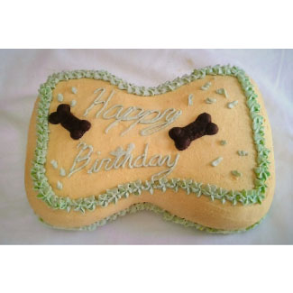 dog bone birthday cake